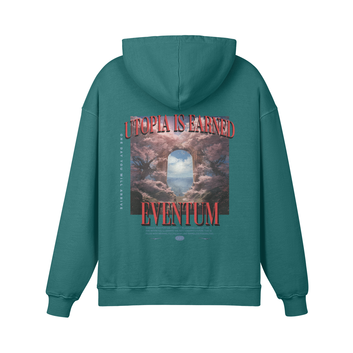 The Eventum Oversized Heavyweight Utopia & Cherry Blossom Hoodie (unisex)